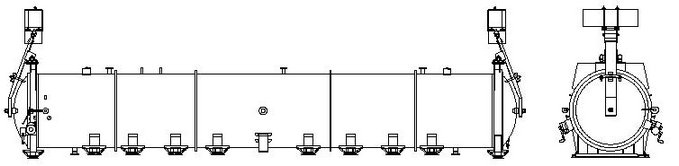 Large Scale Steam Brick / AAC Concrete Autoclave Φ2.68 × 31m / Pressure Vessel Autoclave