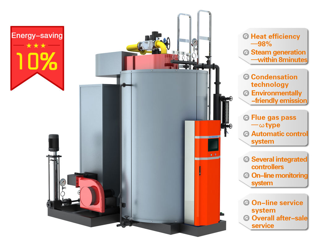 High Efficiency Vertical Gas Fired Steam Heat Boilers With Automatic
