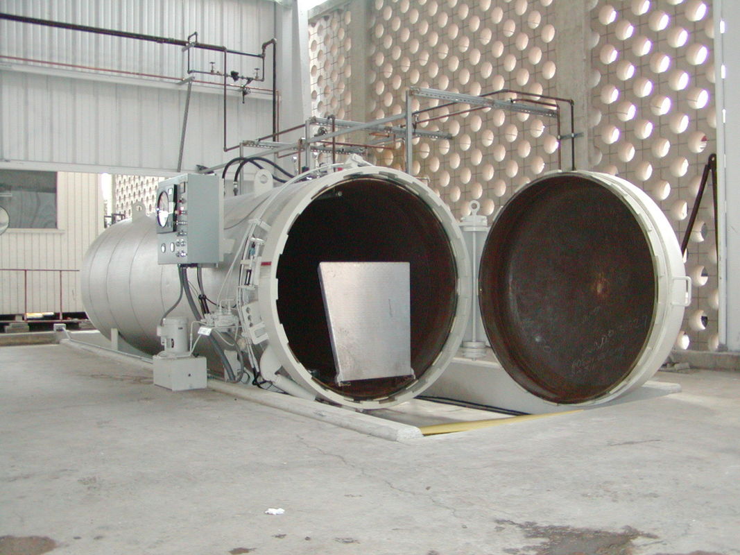 Cement AAC Industrial Autoclave , Thermal Insulated Glass / Wood And Rubber Autoclave