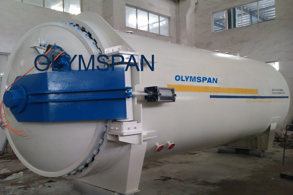Glass Laminating Autoclave With Electrial Hydraulic Pressure Opening Door For Laminated Glass