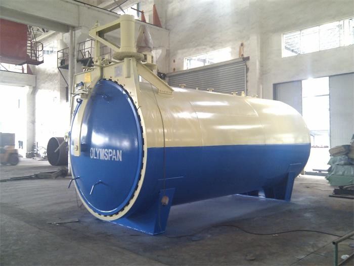 Single Door Glass Laminating Glass Autoclave With U Type Forced Convection Structure And Inconel Tubular Heaters